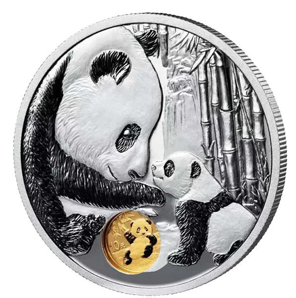 中国熊猫金币发行40周年纪念章