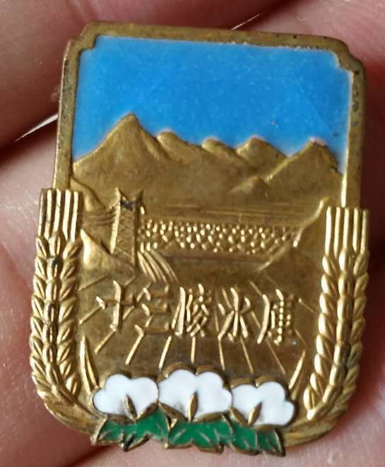 1958年十三陵水库鎏金纪念章